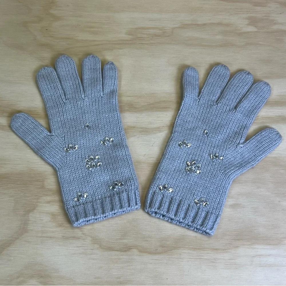 Banana Republic Women’s Gray Embellished Gloves
